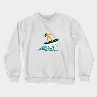 Surfing Women Crewneck Sweatshirt